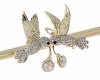 1749 Kolczyki złote pozłacane Austrian Crystal wiszące 14K cyrkonie Xuping 